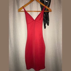 Lovely Cherry Red Satin Dress